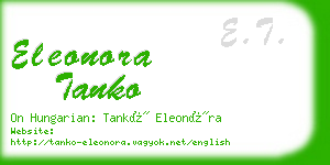 eleonora tanko business card